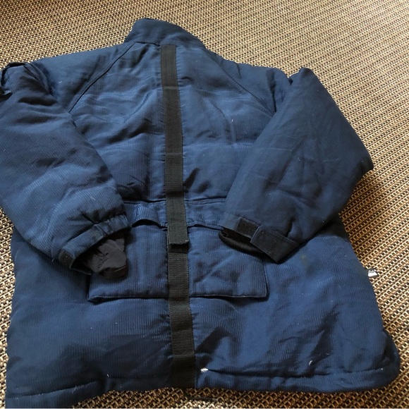 Vintage 90s FIRST DOWN Exploration Gear Puffer Coat Jacket Reversible Duck Down - Picture 4 of 15
